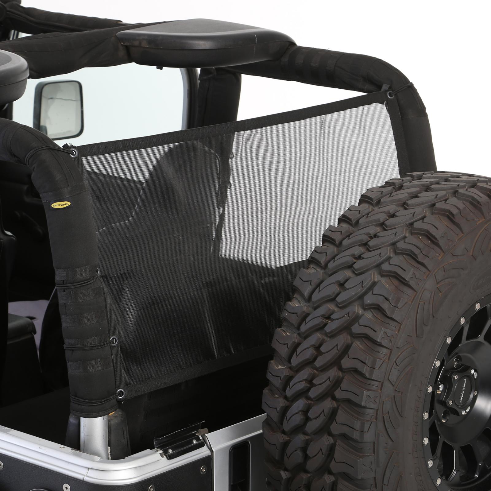 Cloak Extended Mesh Top 97-06 Wrangler TJ Sides/Rear Black Mesh Smittybilt