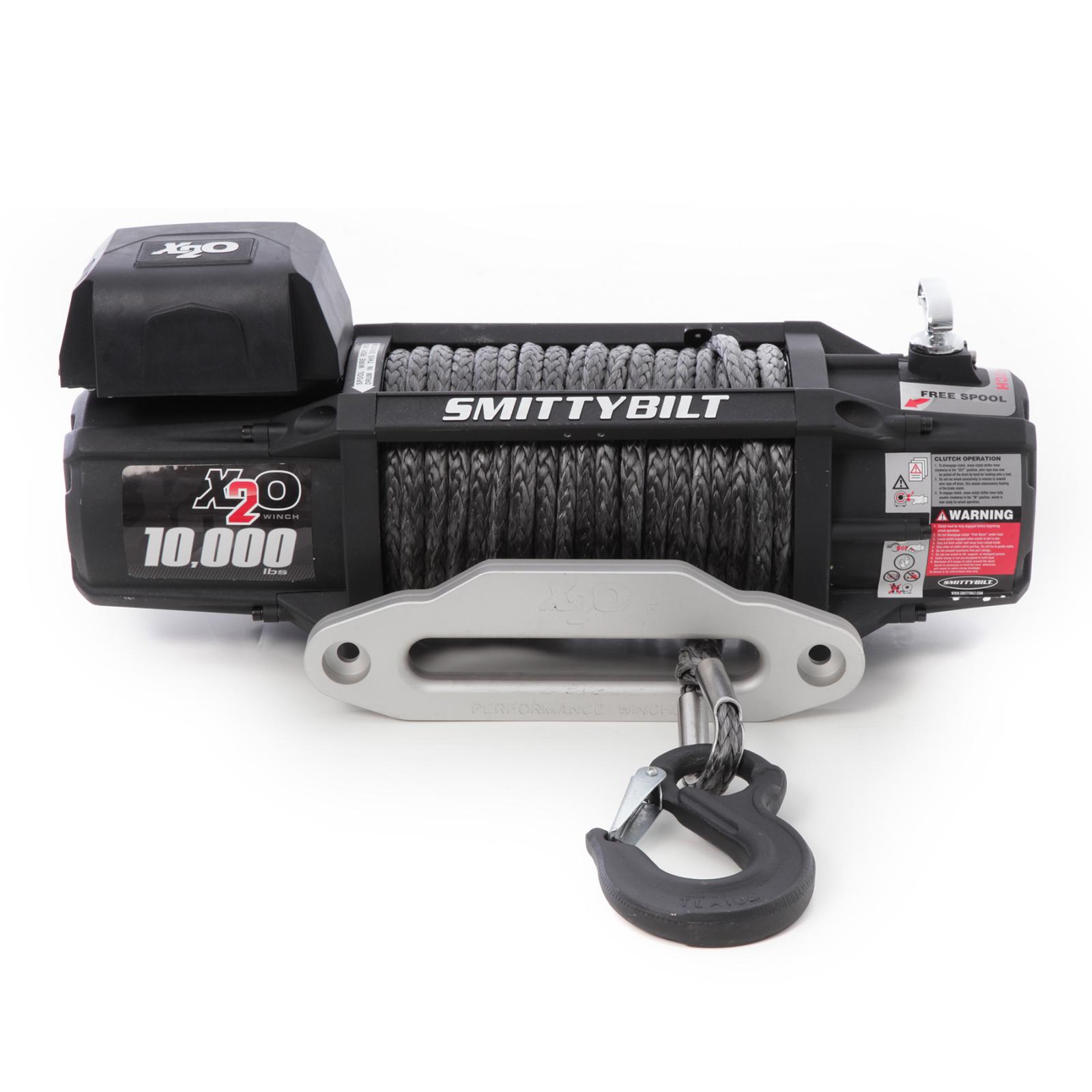 X2O 10 Comp Gen2 10,000 lb Winch Comp Series W/Synthetic Rope Aluminum Fairlead Smittybilt