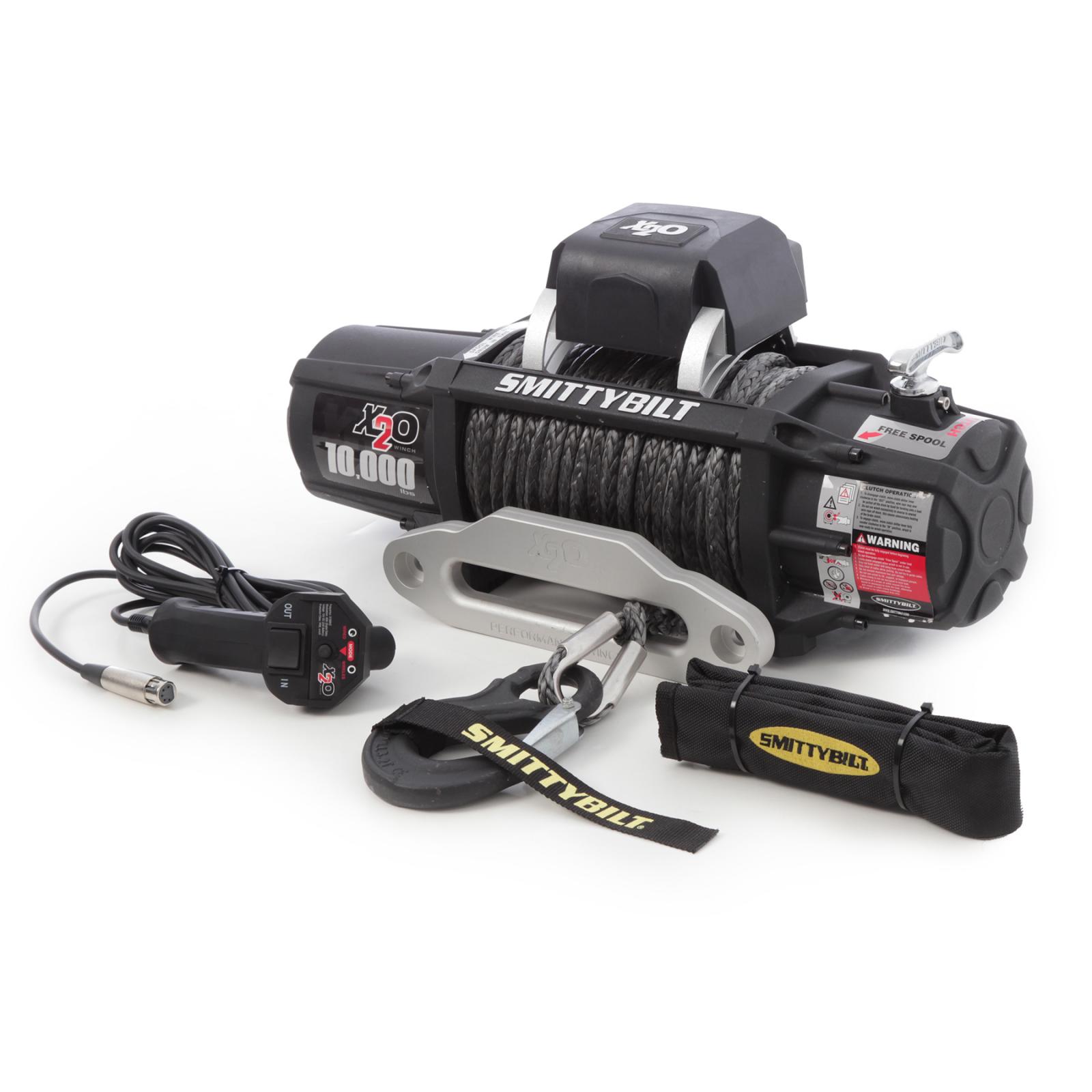 X2O 10 Comp Gen2 10,000 lb Winch Comp Series W/Synthetic Rope Aluminum Fairlead Smittybilt