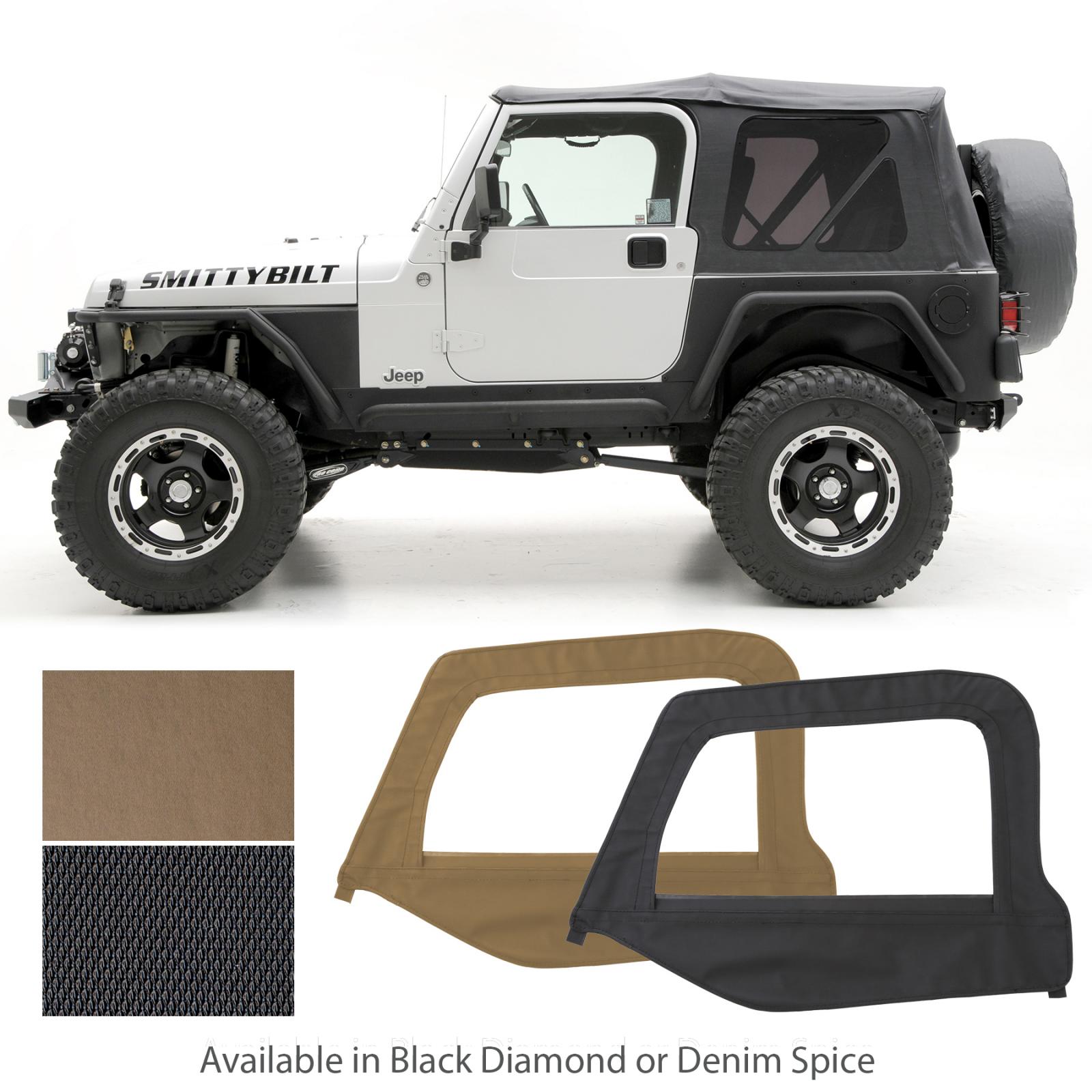Soft Top 97-06 Wrangler TJ OEM Replacement W/Tinted Windows Black Diamond Smittybilt