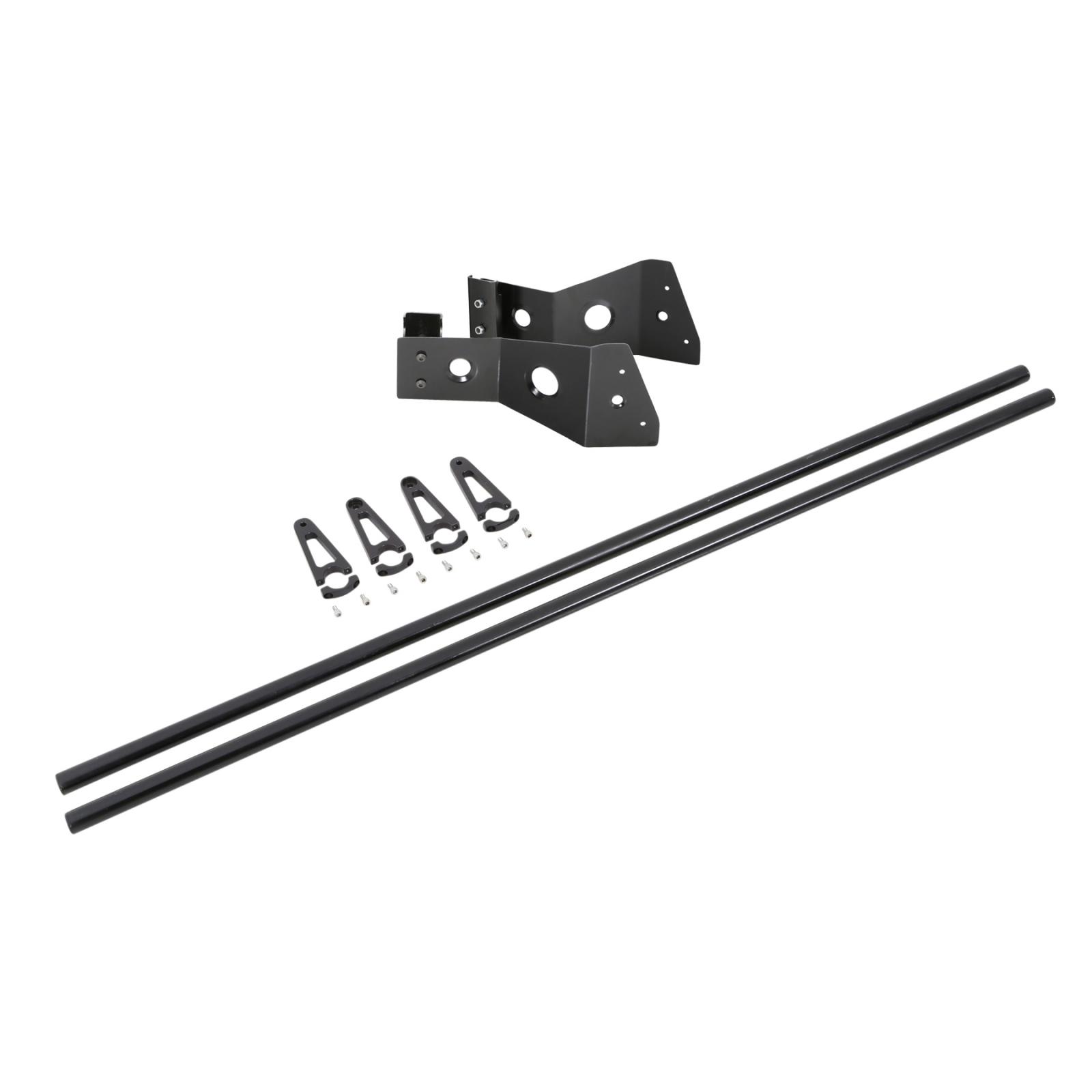 4.5 Foot Light Bar Mount Kit For Defender Roof Rack 4 Light Tabs Black Smittybilt