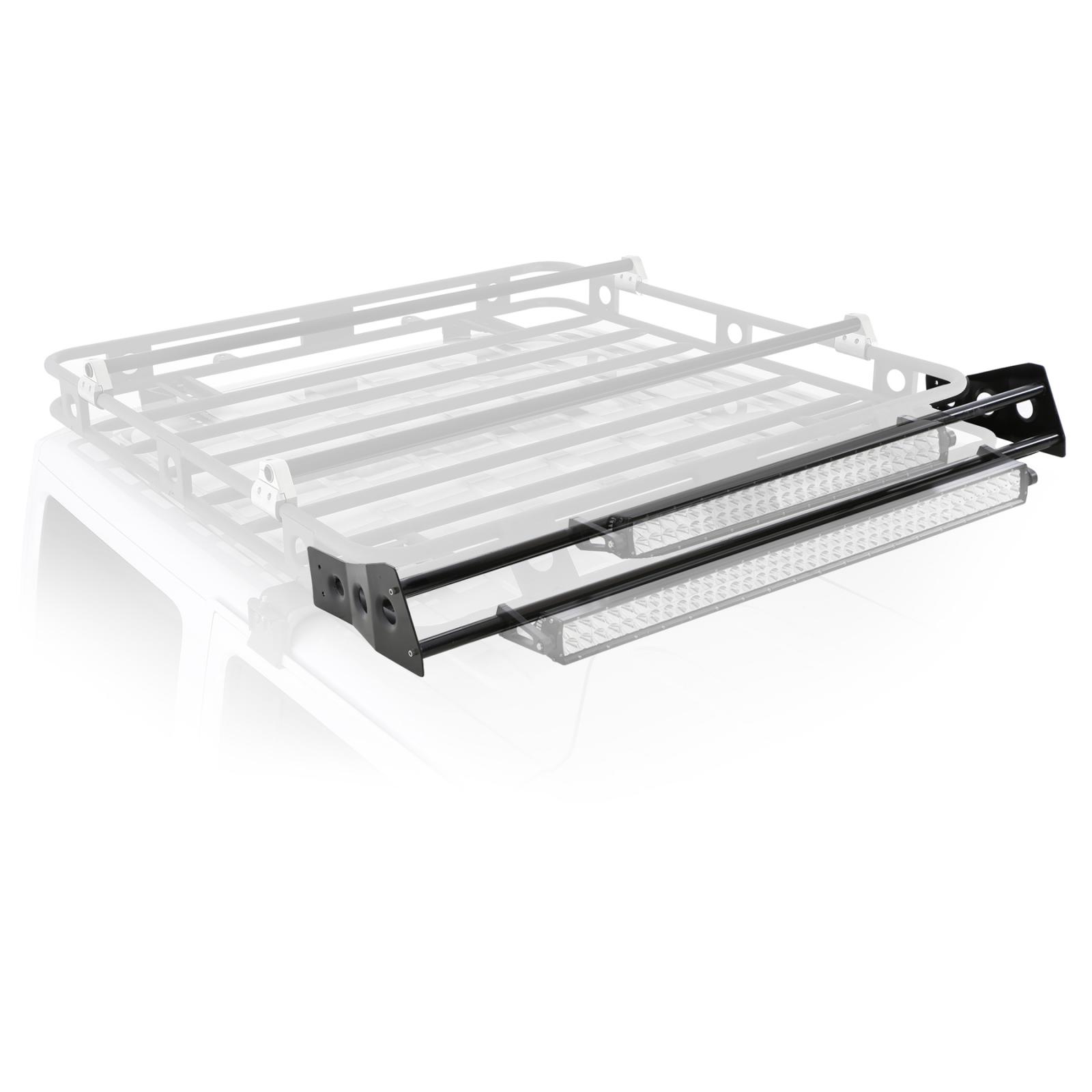 4.5 Foot Light Bar Mount Kit For Defender Roof Rack 4 Light Tabs Black Smittybilt