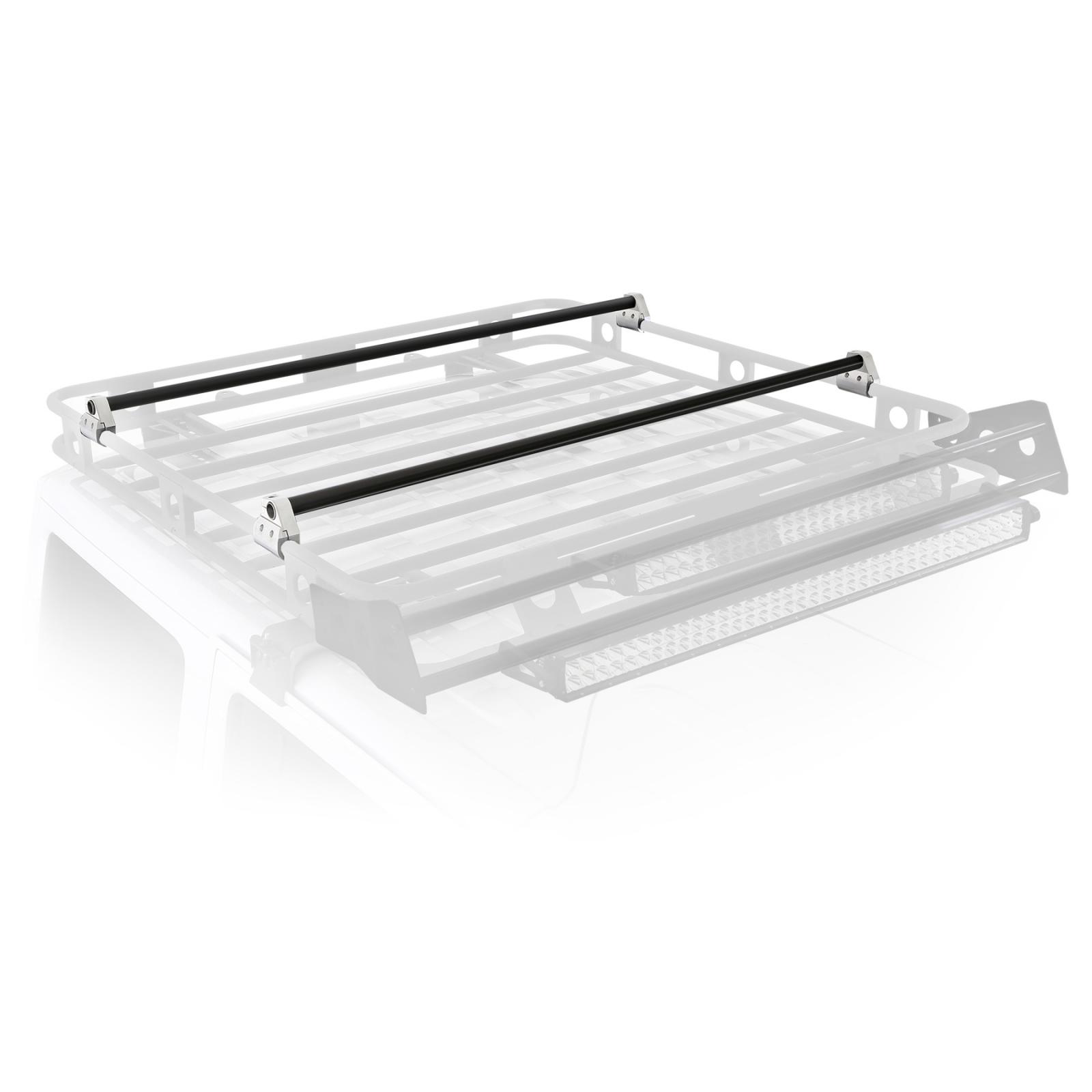 Crossbar Bracket Kit For Defender Roof Rack 4-Piece Kit Black Smittybilt