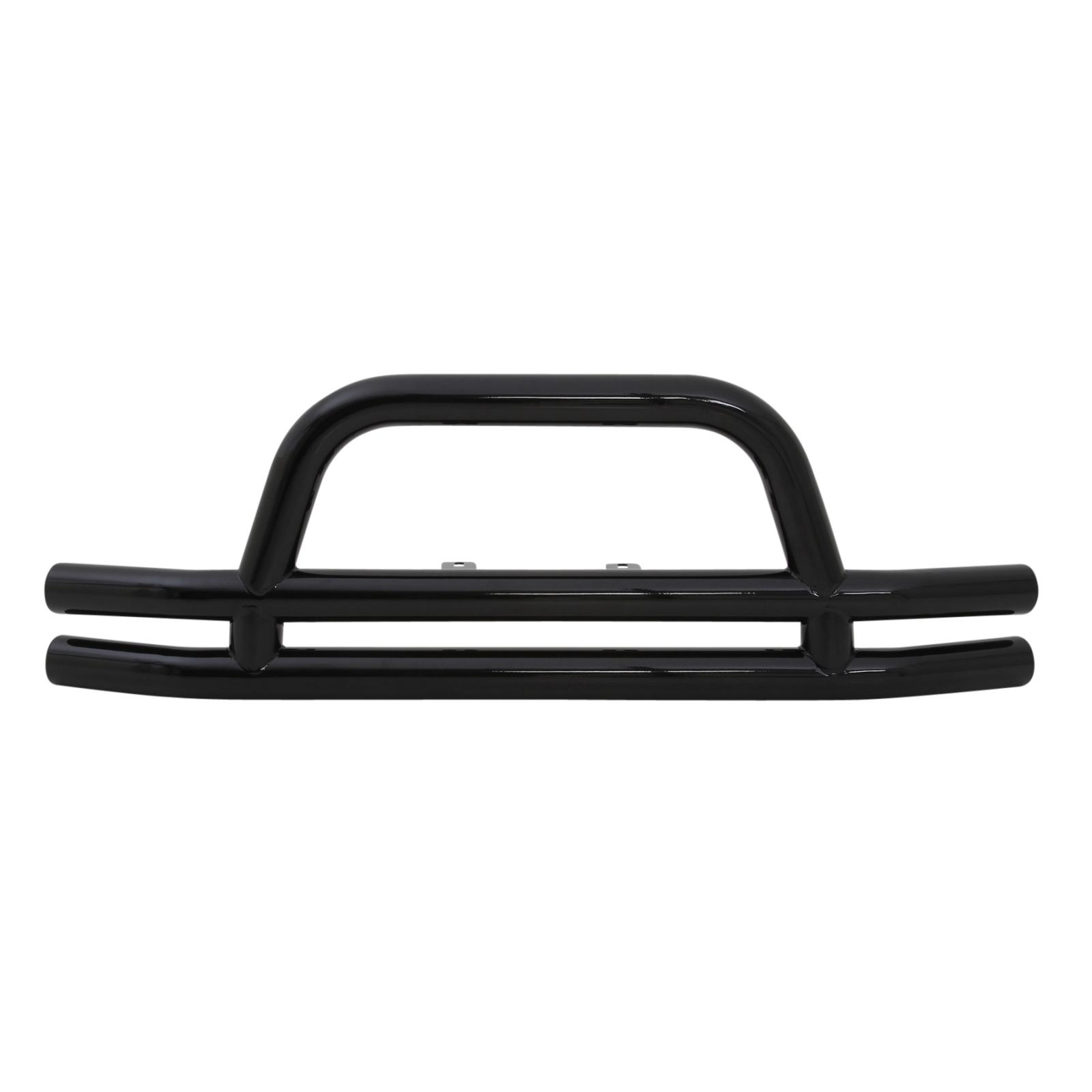 Tubular Bumper Front 07-18 Wrangler JK W/ Hoop Gloss Black Smittybilt