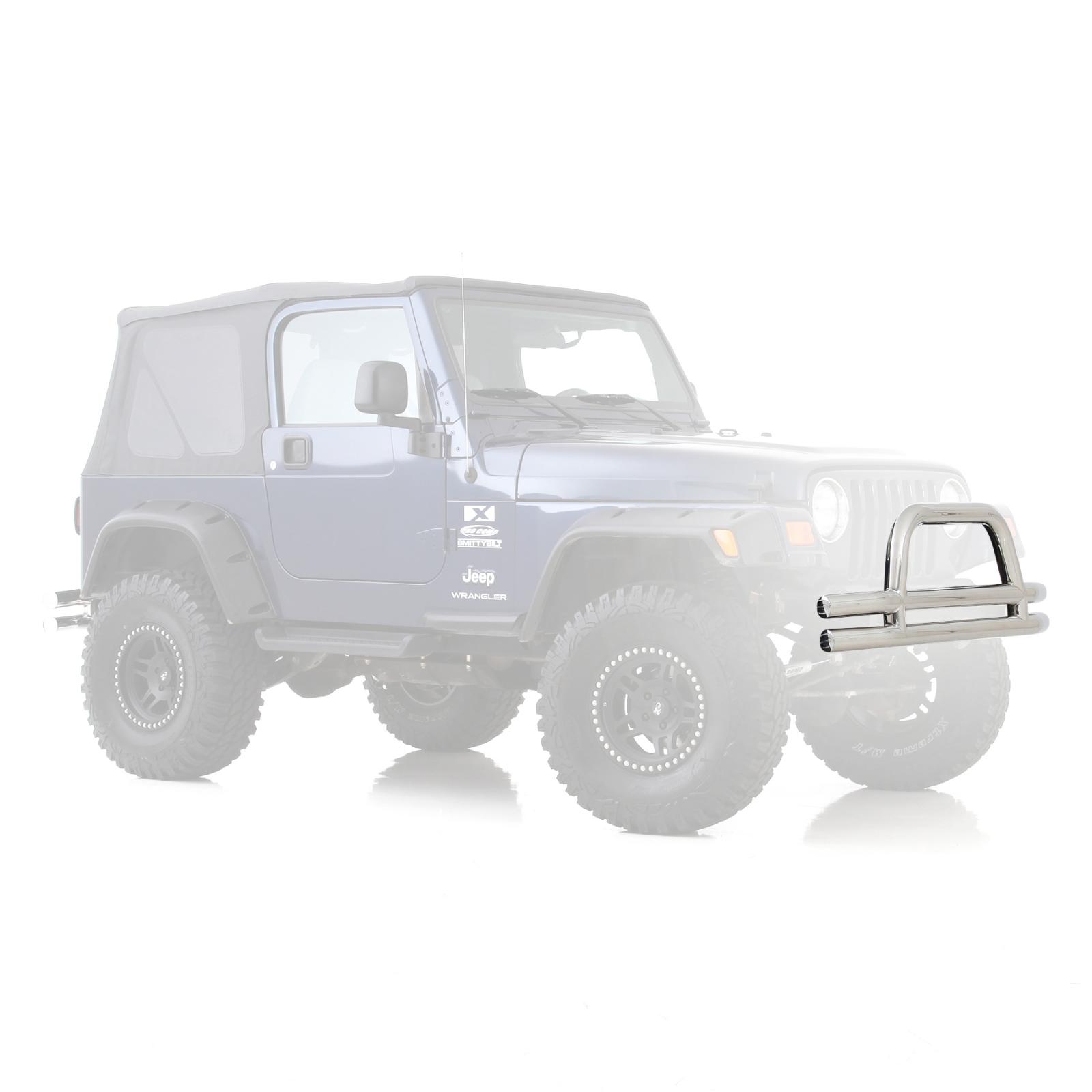 Tubular Bumper Front 07-18 Wrangler JK W/ Hoop Stainless Steel Smittybilt