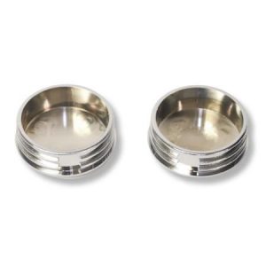 Tubular Bumper End Caps 3 Inch Tube Pair Chrome Smittybilt