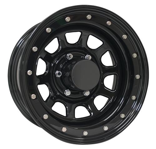 Series 252 Street Lock 15x10 with 5 on 4.5 Bolt Pattern Gloss Black Pro Comp Steel Wheels