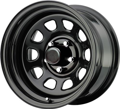 Series 51 15x10 with 5 on 4.5 Bolt Pattern Gloss black Pro Comp Steel Wheels