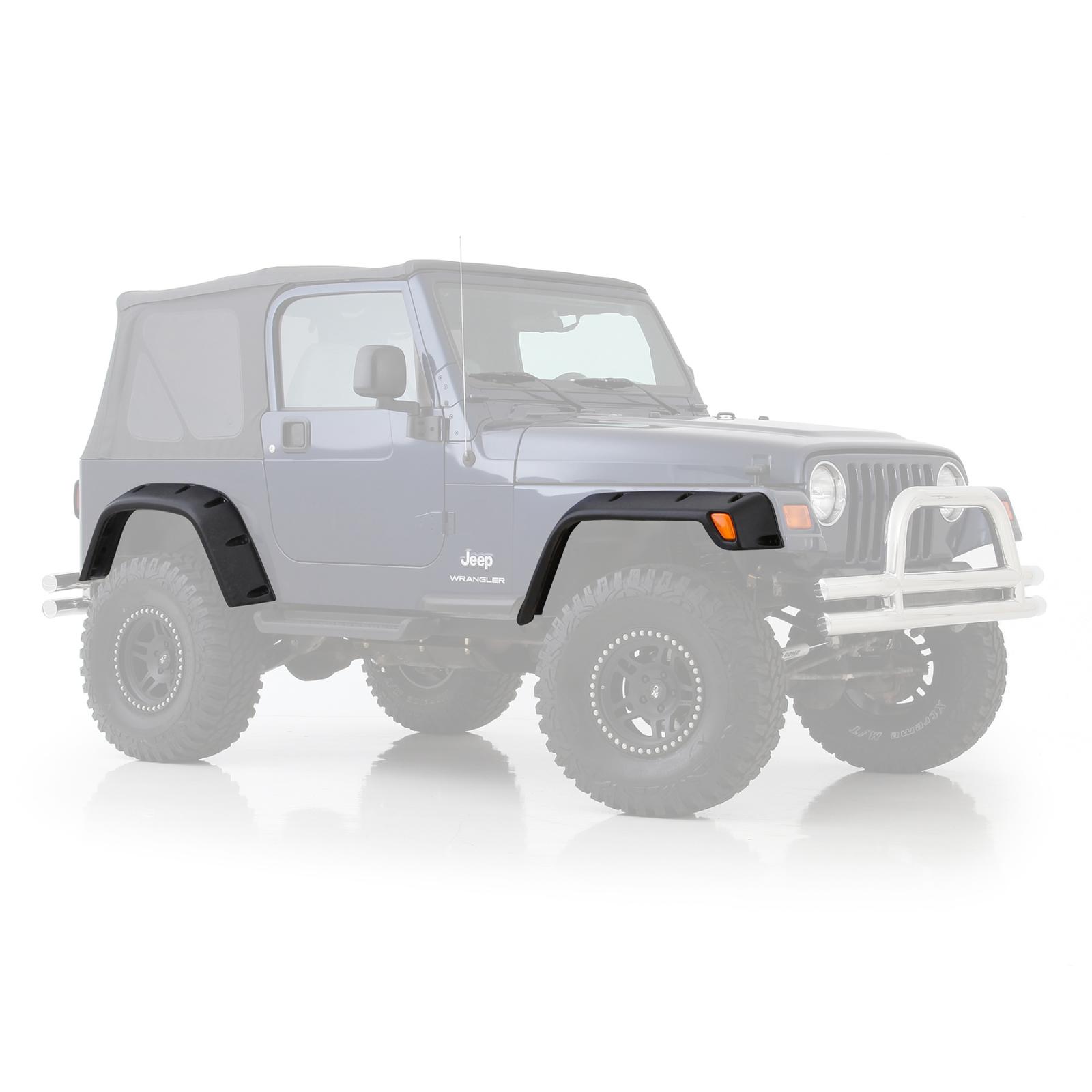 Fender Flares 97-06 Wrangler TJ/LJ 6 Inch Wide ABS Plastic Textured Black Smittybilt