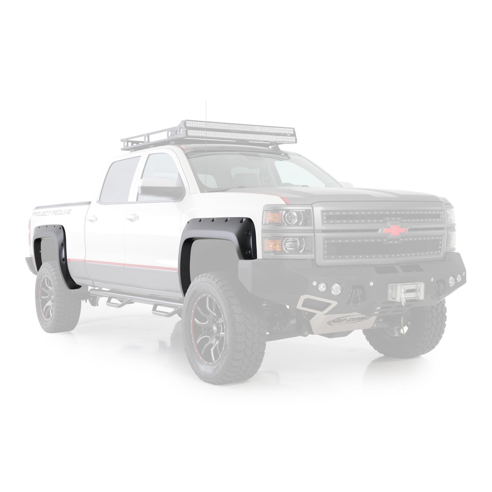 M1 Fender Flares 14-16 Silverado 5.8FT Bed Front/Rear Bolt On Black Smittybilt