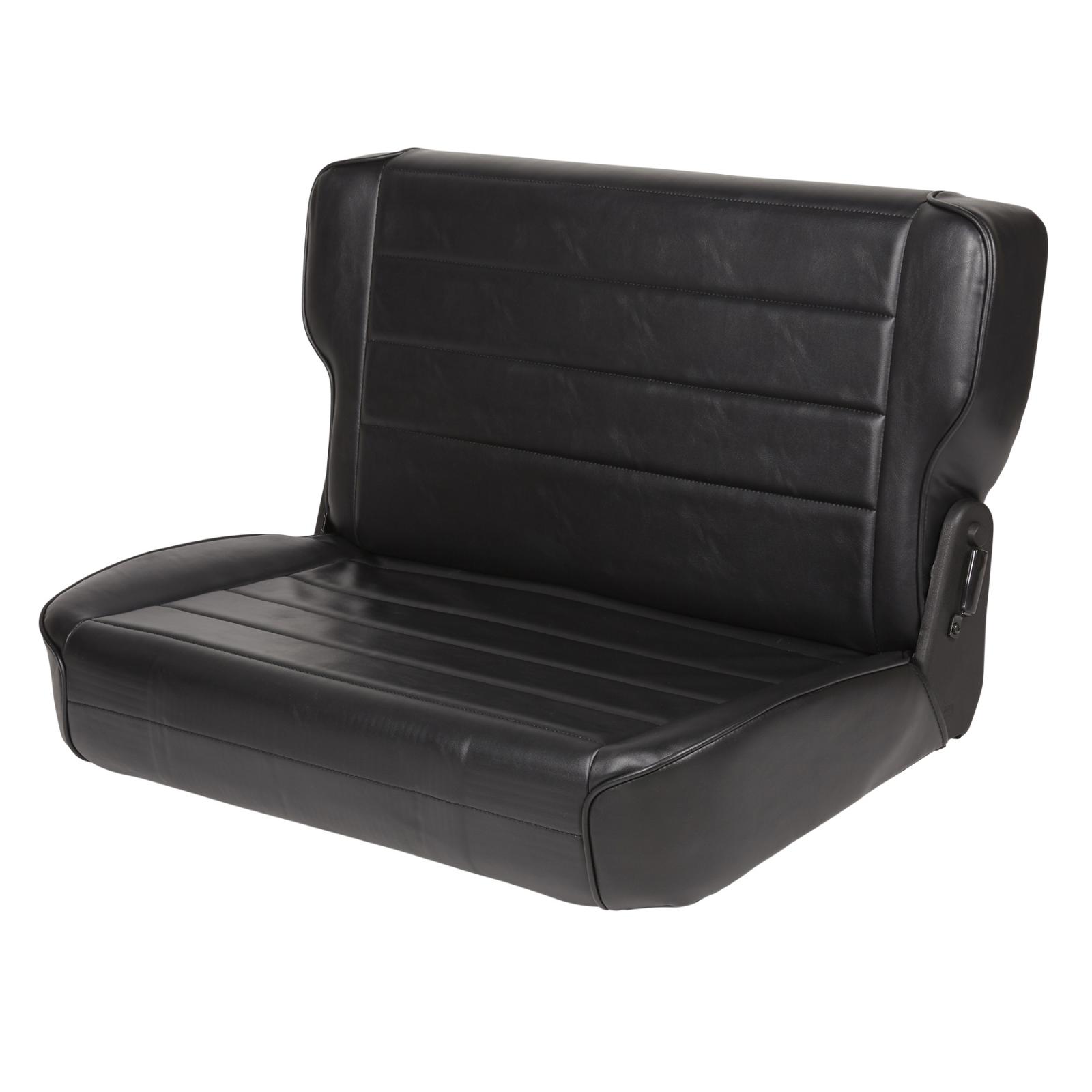 Rear Seat 86-95 Wrangler YJ/CJ Fold And Tumble Vinyl Black Smittybilt