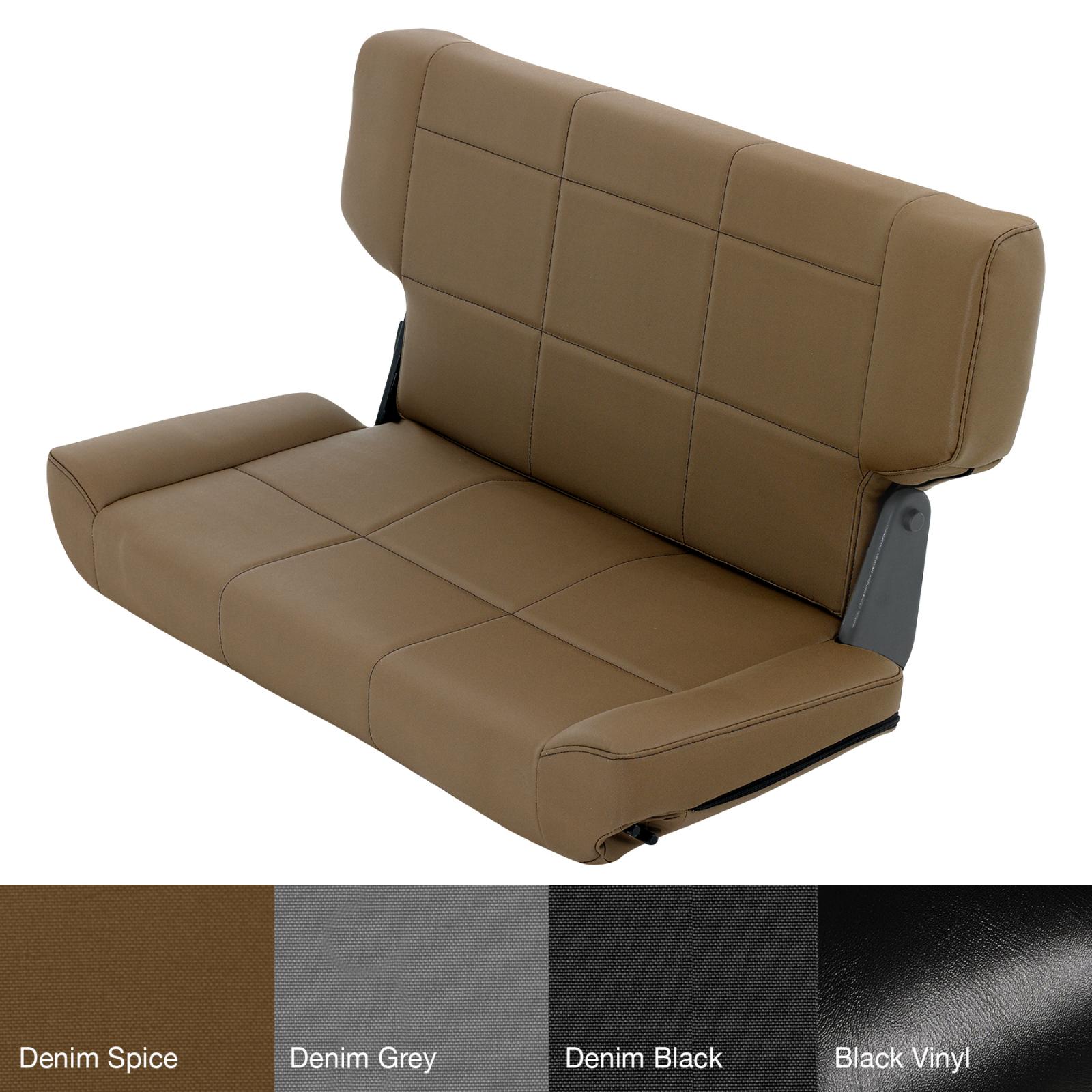 Rear Seat 97-06 Wrangler TJ Fold And Tumble Vinyl Denim Spice Smittybilt