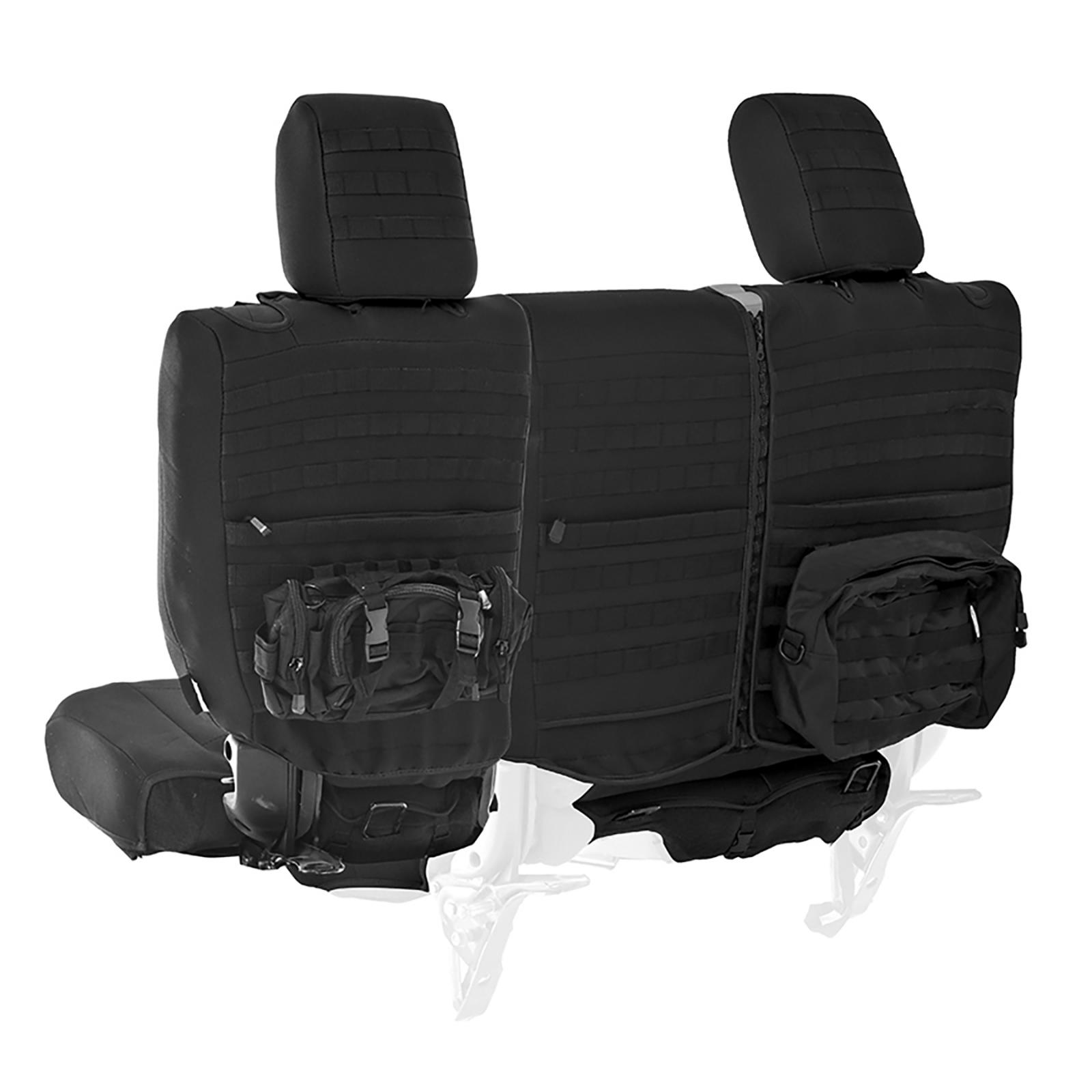 GEAR Seat Covers 08-12 Wrangler JK 4 DR Rear Custom Fit Black Smittybilt