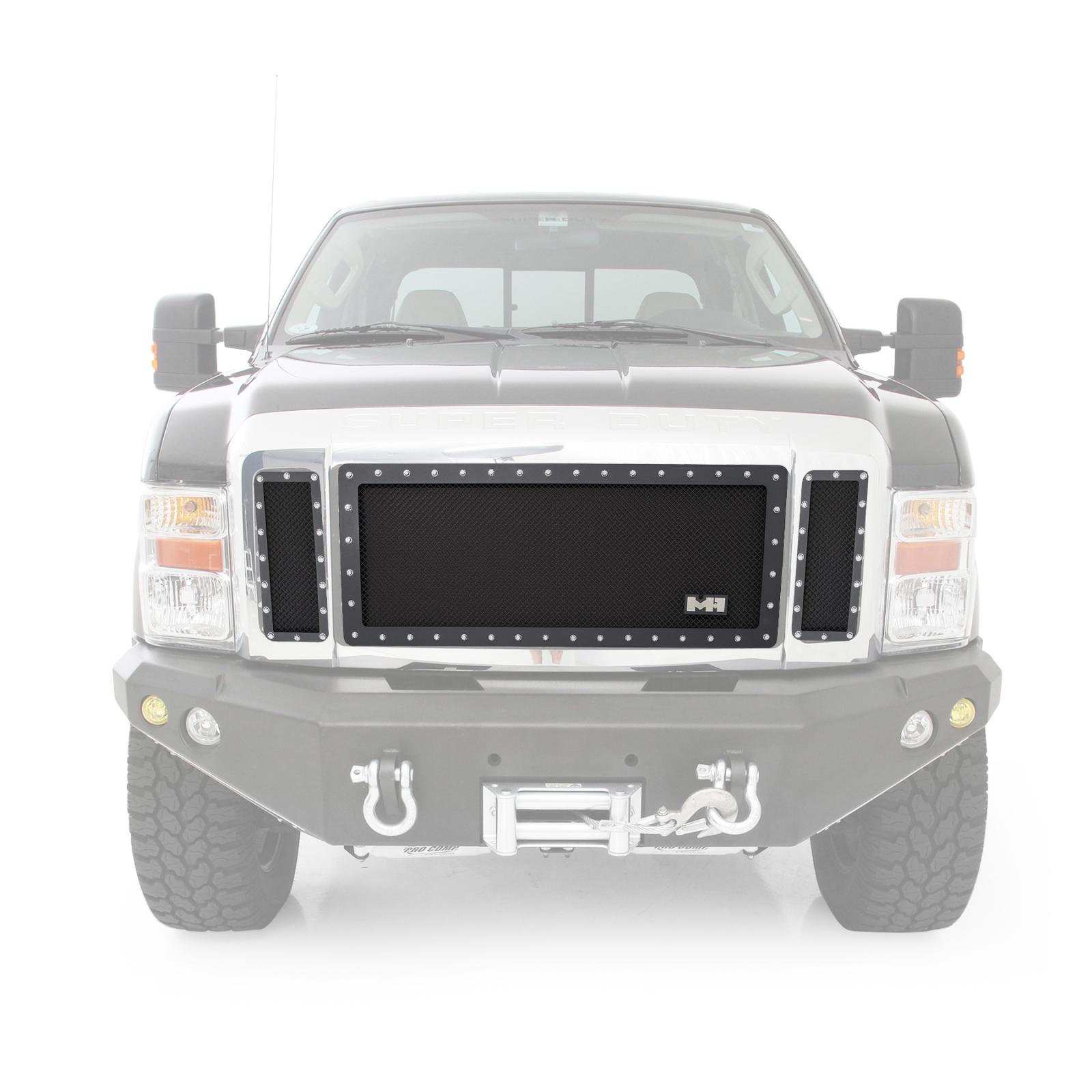 M1 S/S Wire Mesh Grille 08-10 F250/F350 Super Duty Black Smittybilt