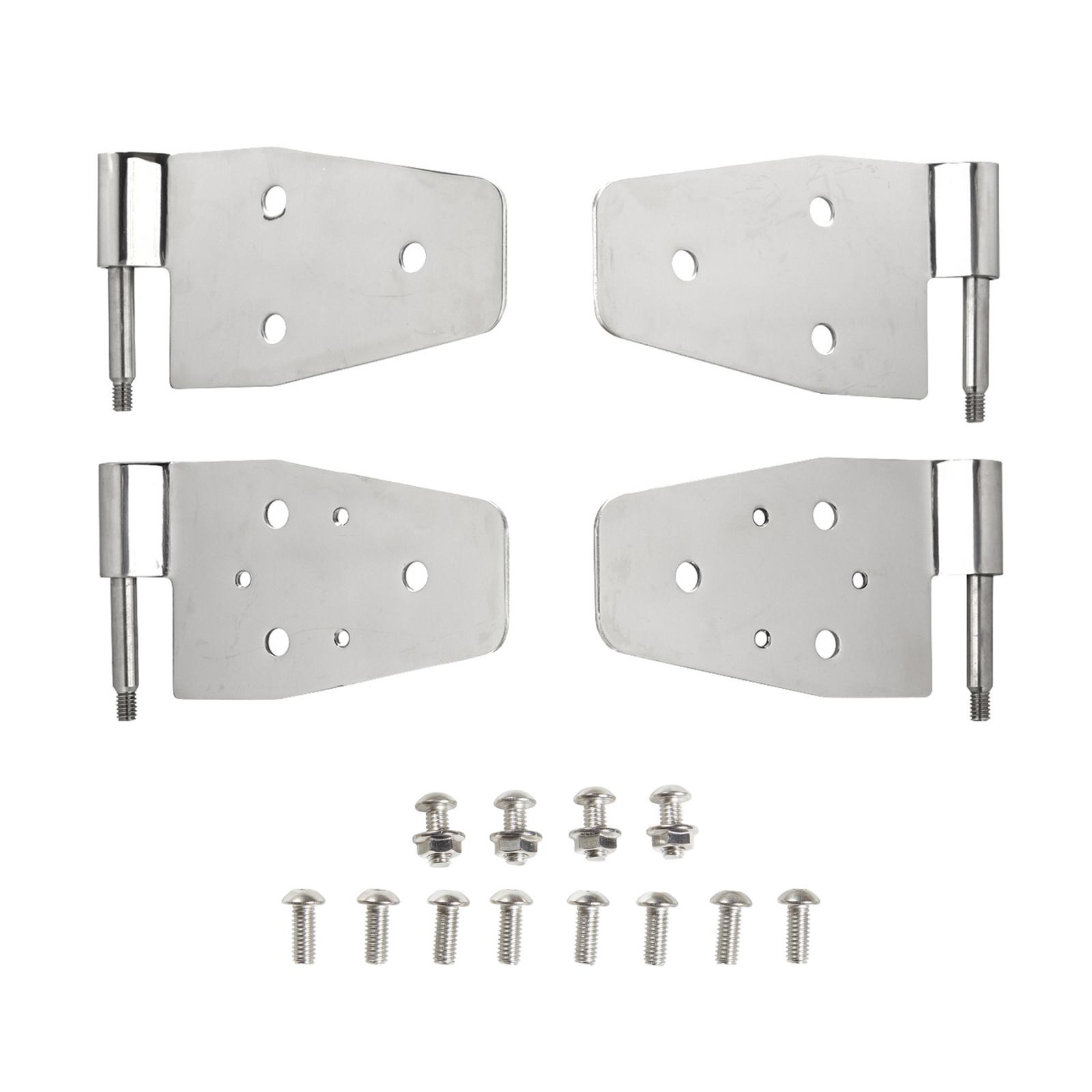 Door Hinges 87-06 Wrangler YJ/TJ/LJ Stainless Steel Set Of 4 For Half Steel Doors Smittybilt