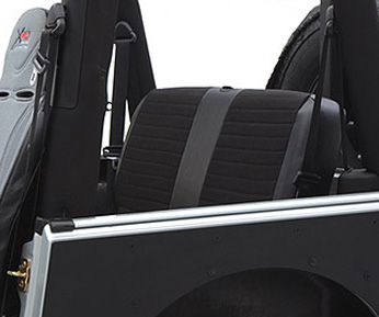 XRC Seat Cover Rear 97-02 Wrangler TJ Black/Black Center Smittybilt