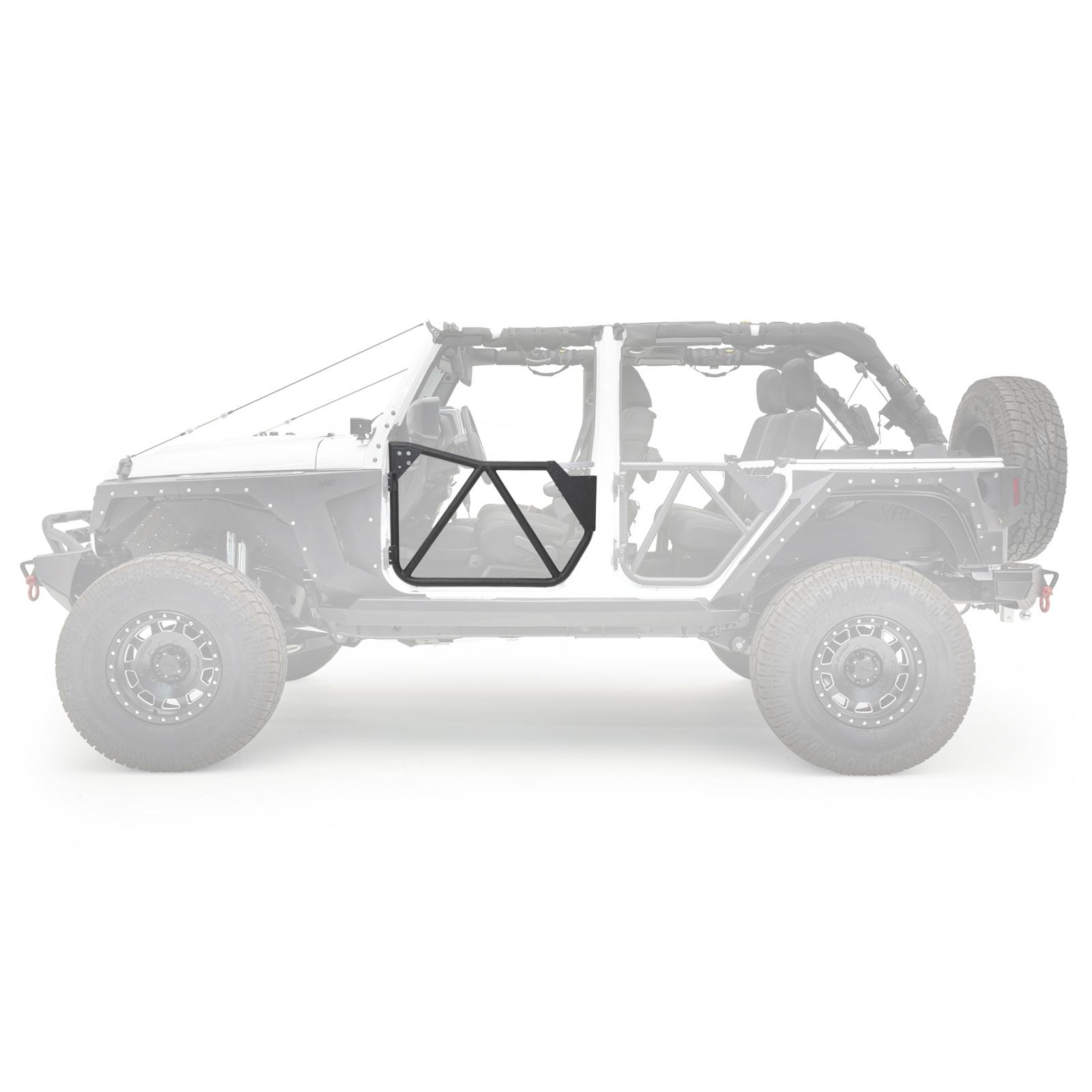 Jeep Tubular Doors Front 07-18 Jeep JK Wrangler 2 Door/4 Door Steel Black Powdercoat Smittybilt