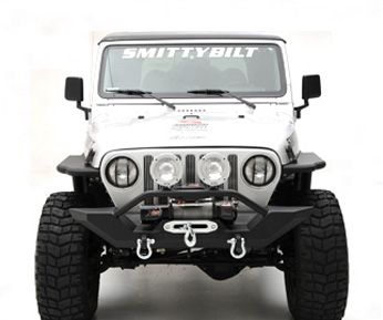 XRC Front Jeep JL Bumper w/ Stinger Winch Plate D-Rings 18-Present Jeep JL Wrangler Tan Powdercoat Smittybilt