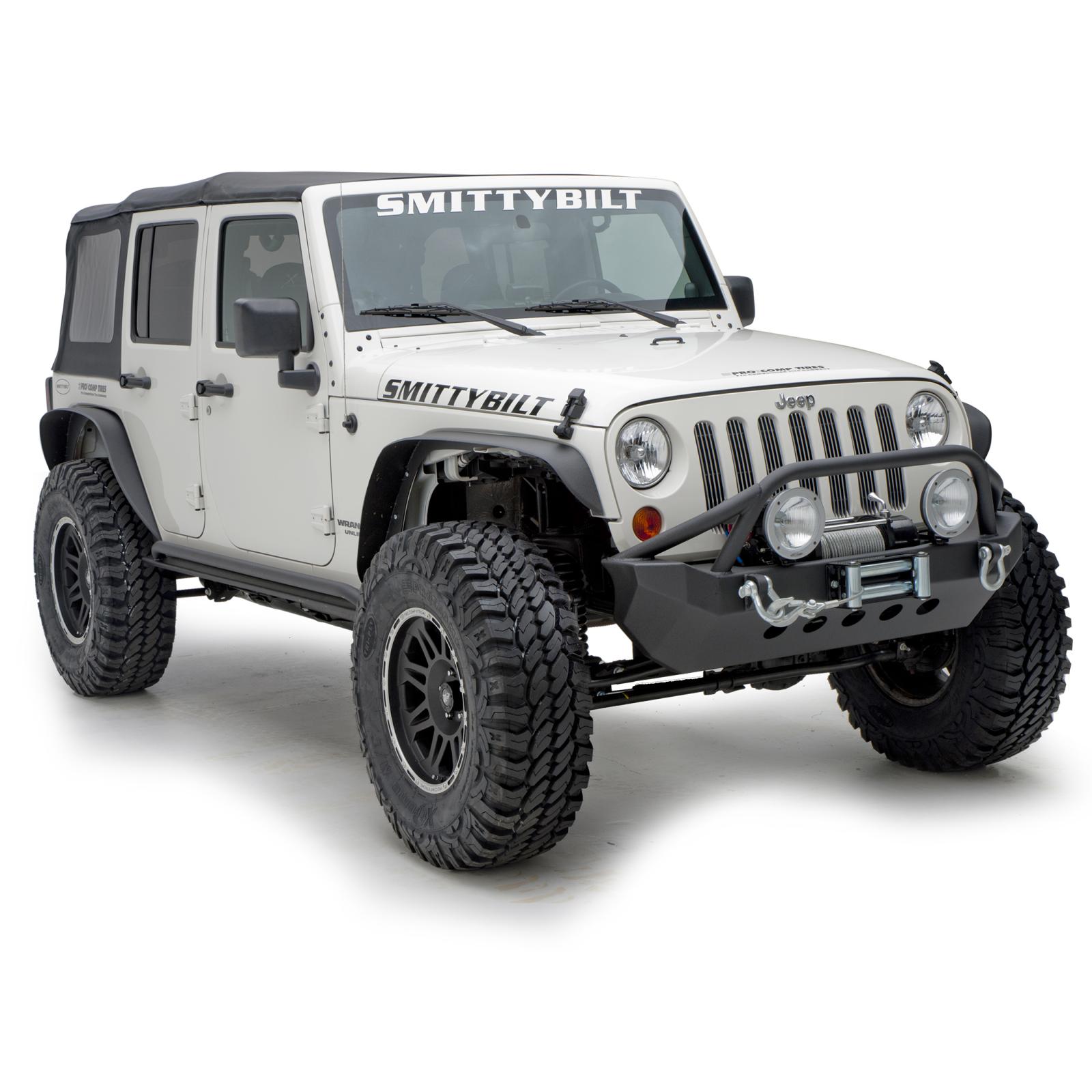 XRC Fender Flares 07-18 Wrangler JK Set Of 4 Black Textured 2DR/4DR Smittybilt